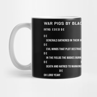 War Pigs Chords Lyrics Mug